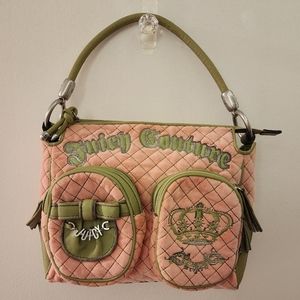 Vintage pink and green Juicy Couture handbag